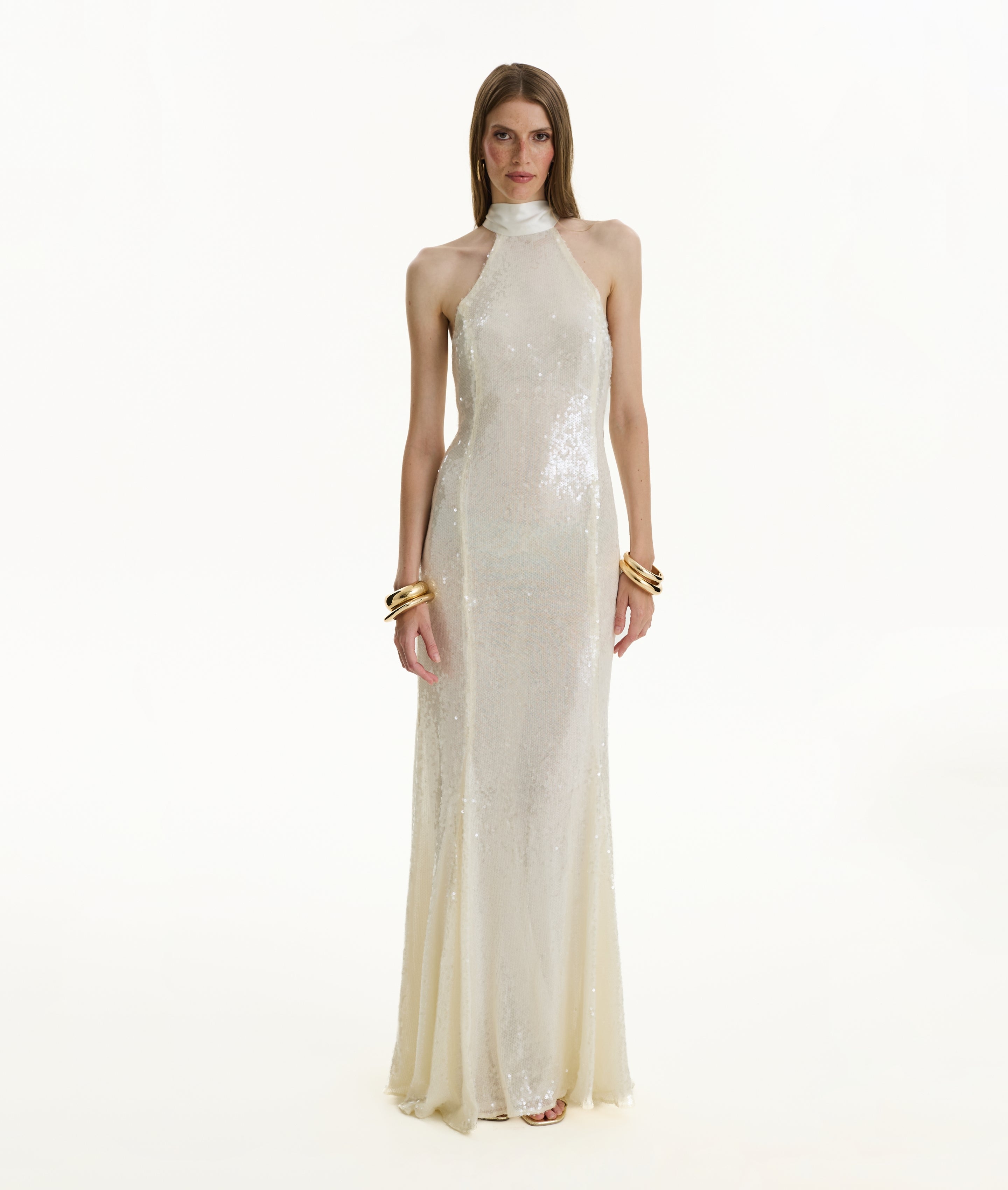 Ivory Sequin Dress