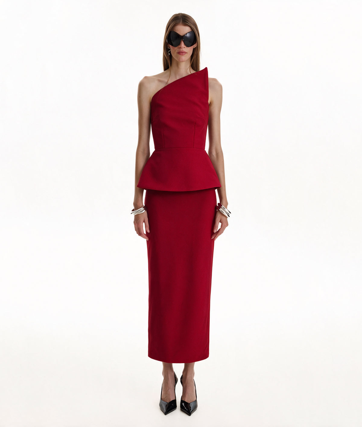 Red Midi Skirt