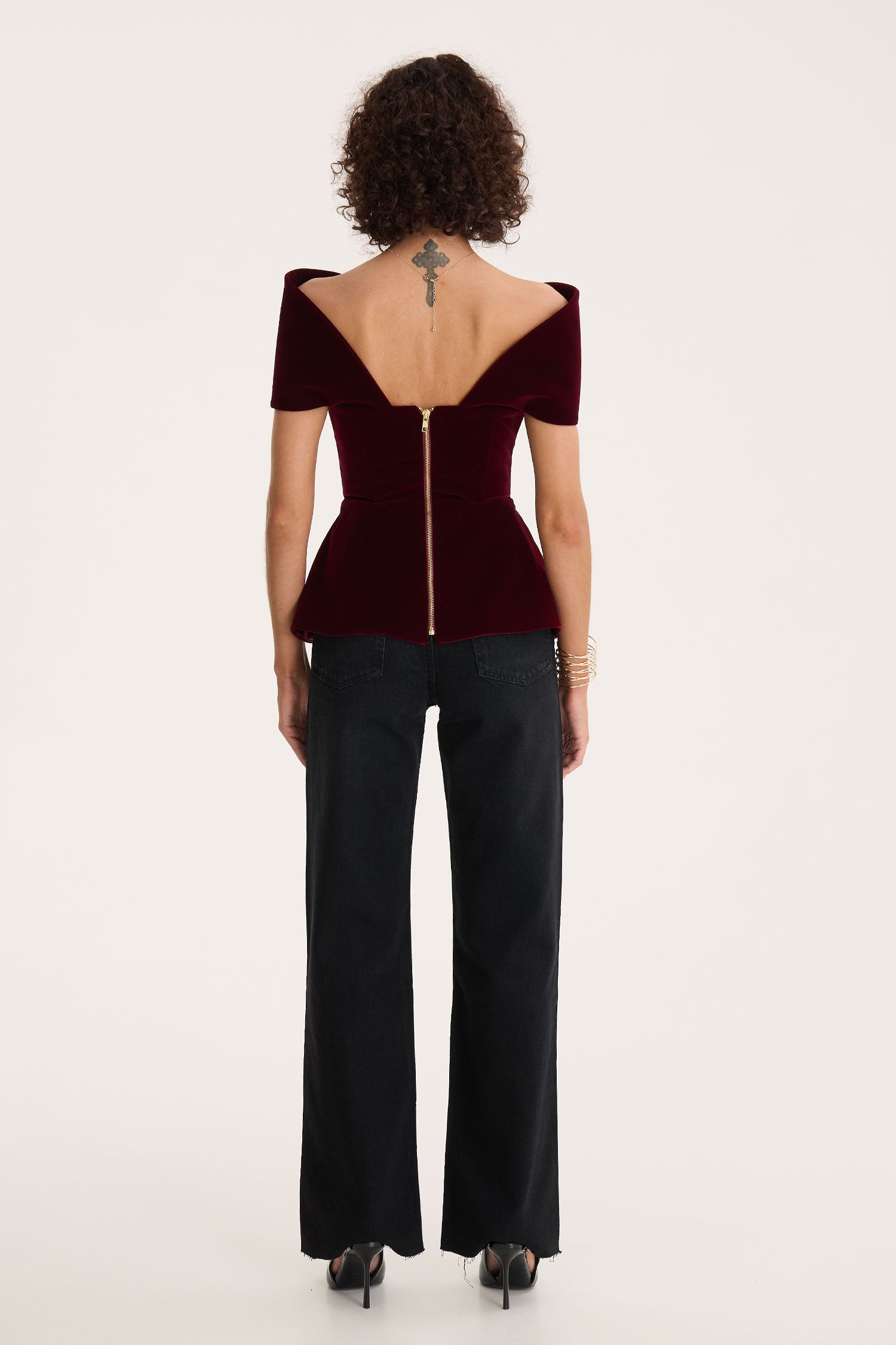 Burgundy Velvet Top